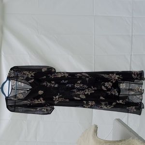CALVIN KLEIN WOMENS SIZE 6 SHEER FLORAL DRESS , LINED